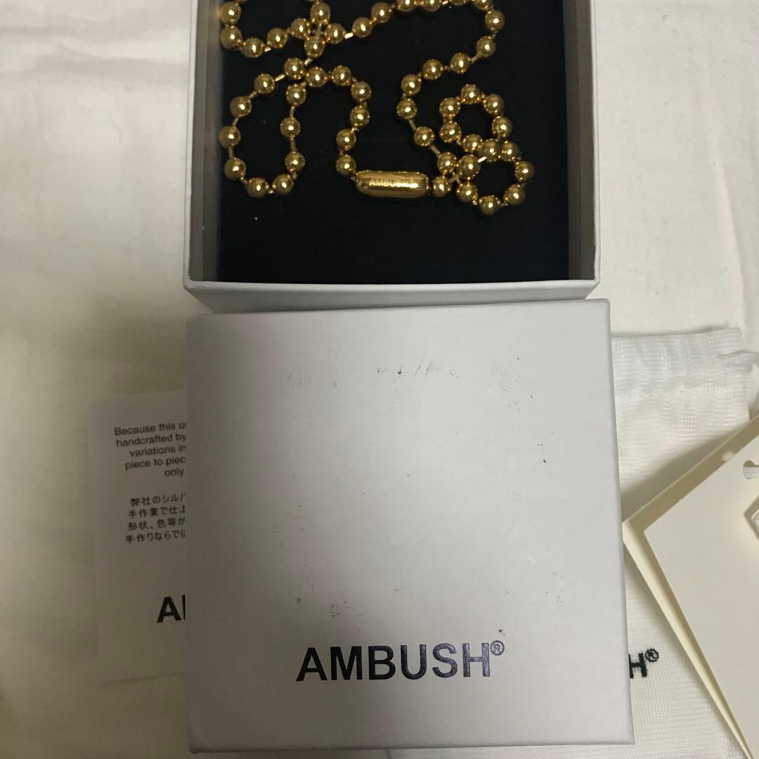 【AMBUSH 】ボールチェーンネックレス　ゴールド