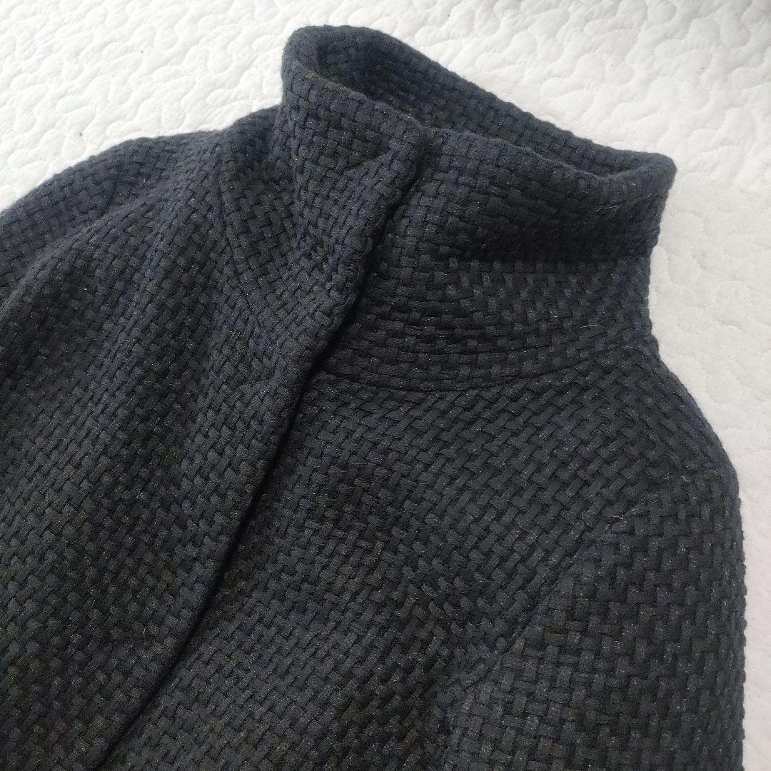 美品✨HERNO　黒タグ　編込みニットフェイスダウンコート　黒　44