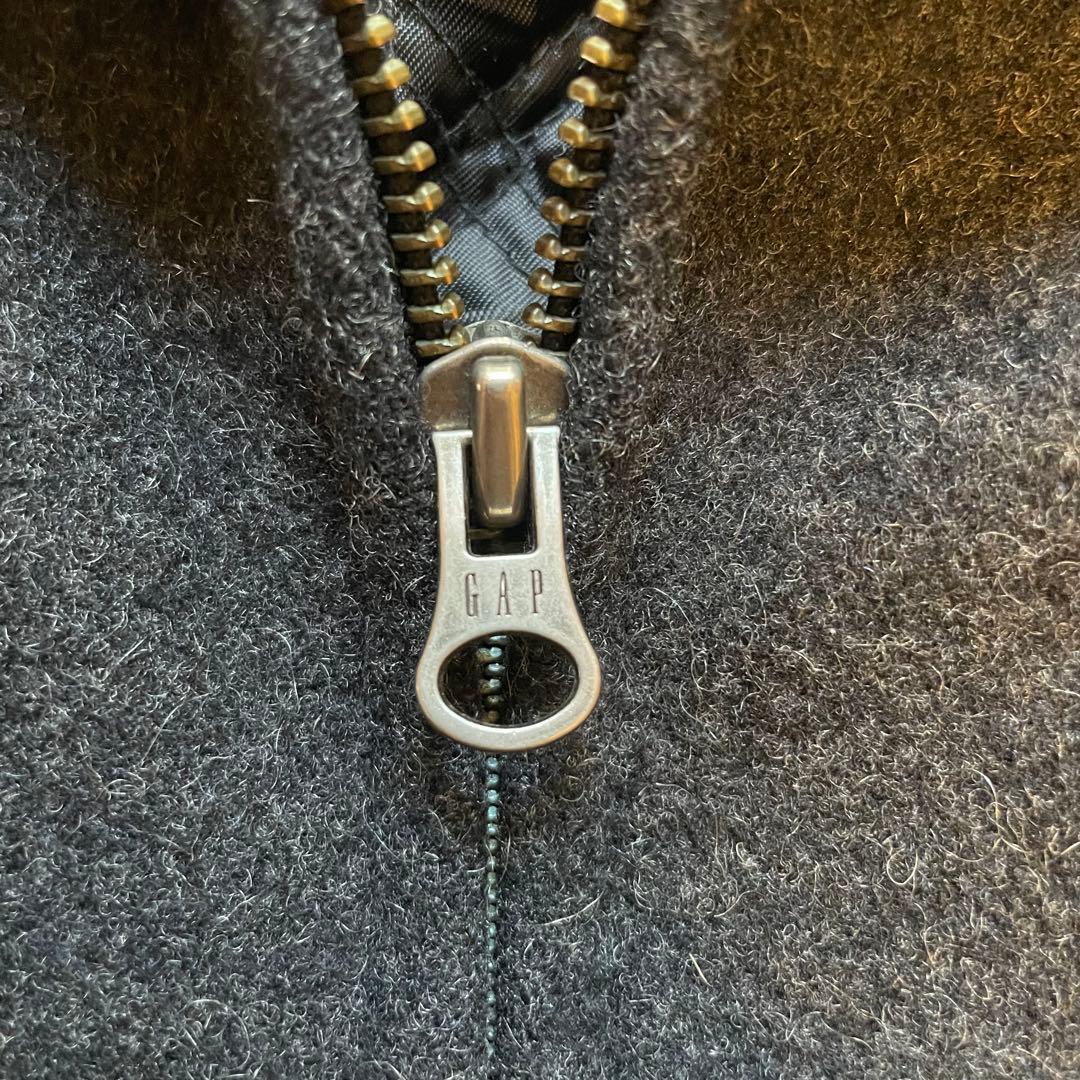 GAP オールドギャップ 中綿キルティング フルジップウールジャケット 短丈