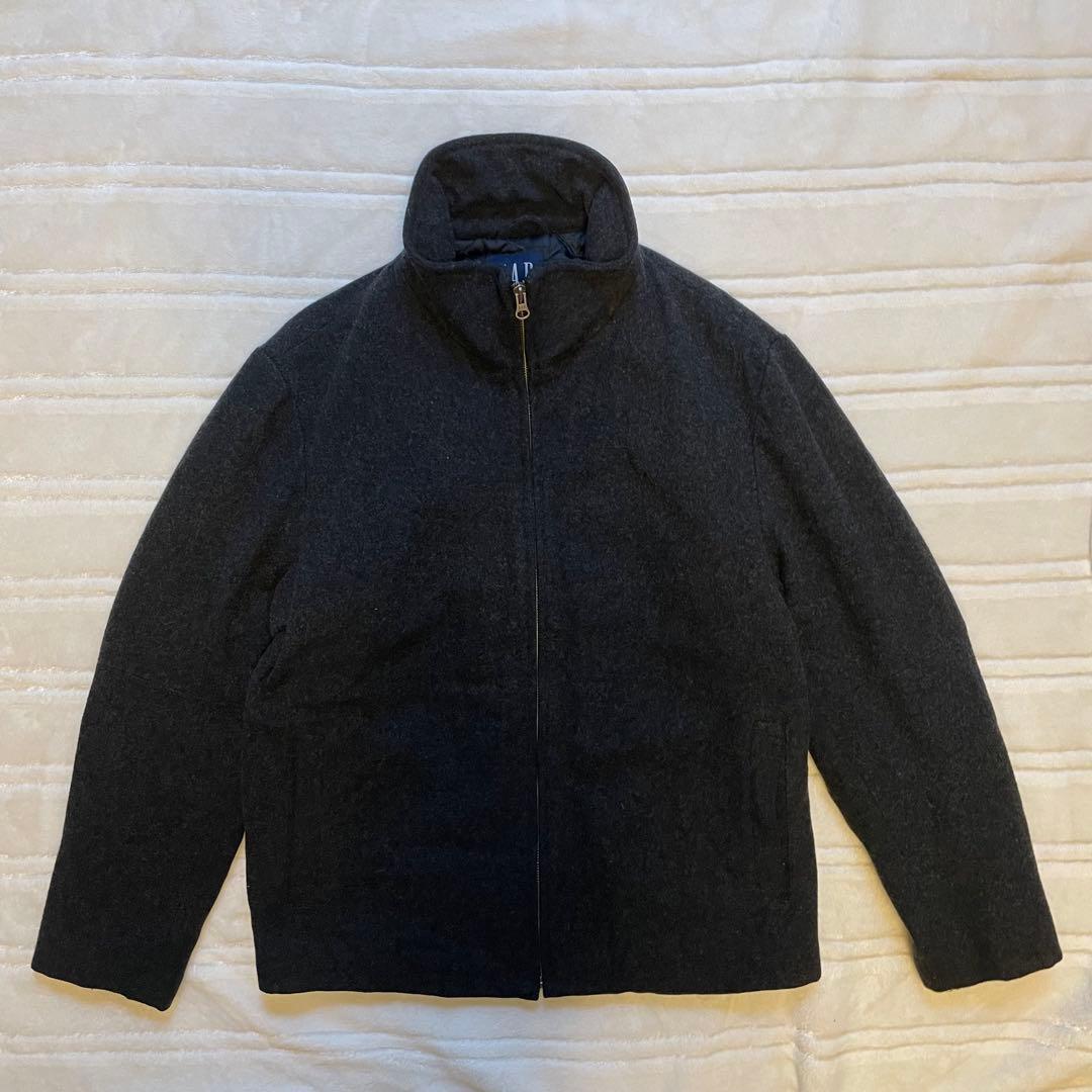 GAP オールドギャップ 中綿キルティング フルジップウールジャケット 短丈