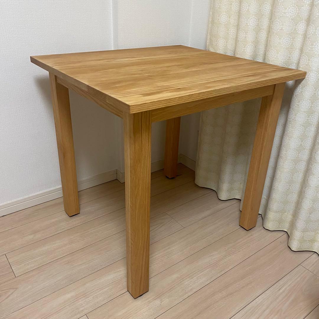 値下げ済【オーク材】モモナチュラル・テーブル70x75