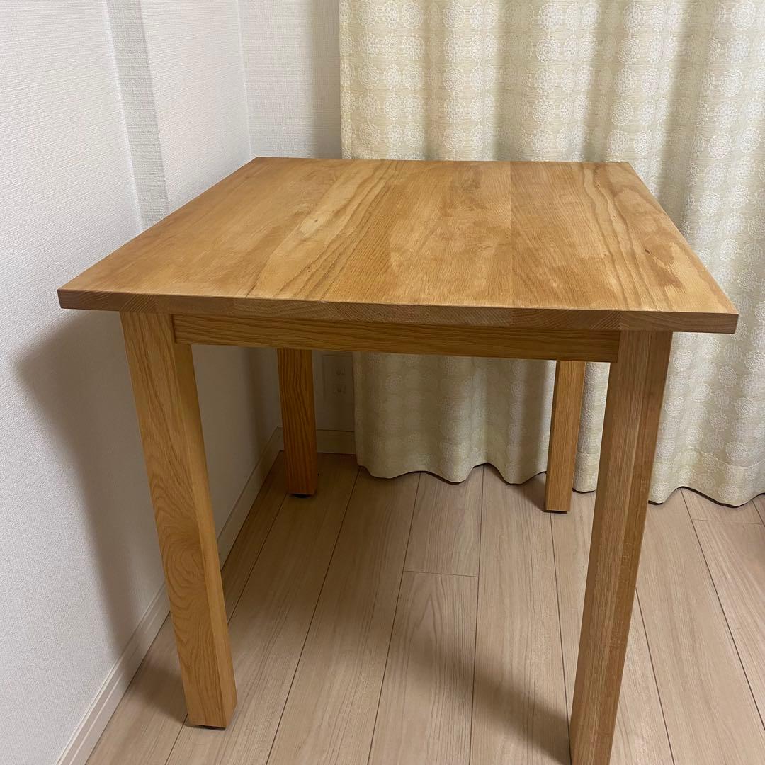 値下げ済【オーク材】モモナチュラル・テーブル70x75