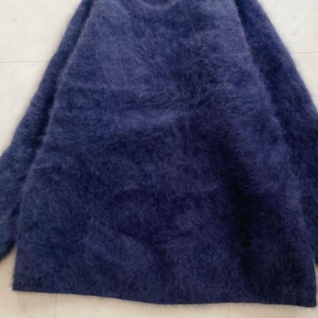 美品　IENA fluffyファー プルオーバー　近年モデル　ネイビー