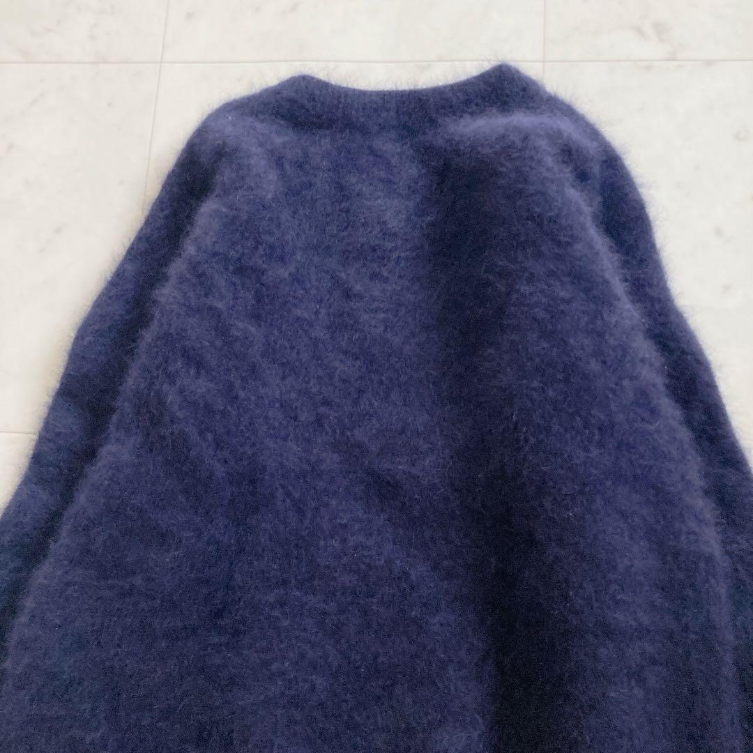 美品　IENA fluffyファー プルオーバー　近年モデル　ネイビー