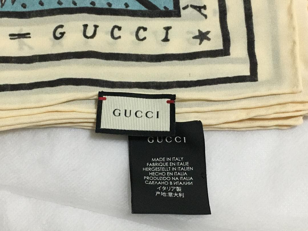 【美品】GUCCI グッチ スカーフ フローラル 花柄 シルク イタリア製