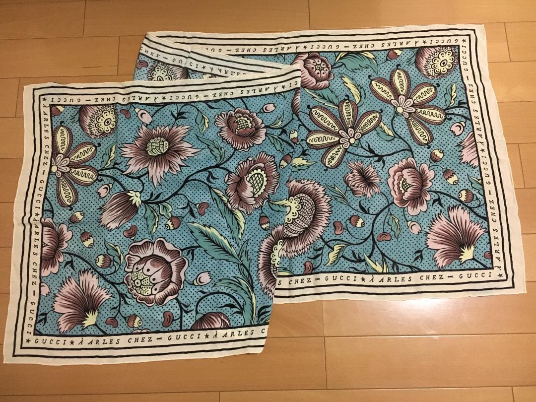 【美品】GUCCI グッチ スカーフ フローラル 花柄 シルク イタリア製