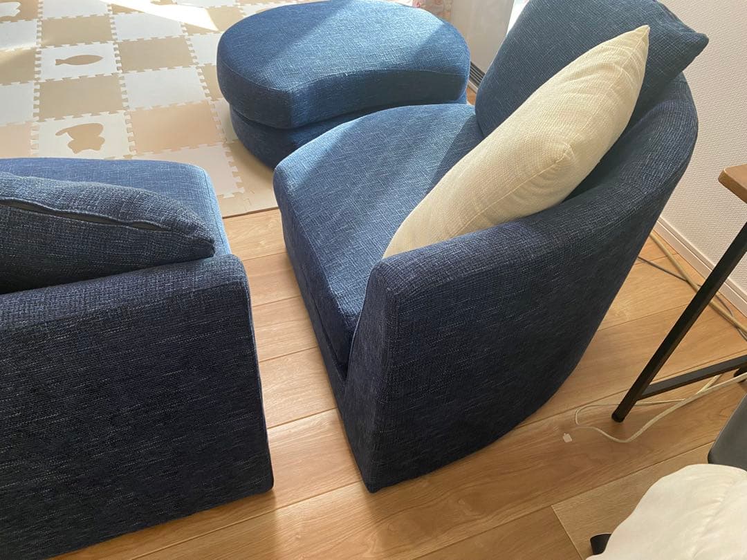【セット販売】おしゃれカウチソファ　幅2300 ④【合計51000円】