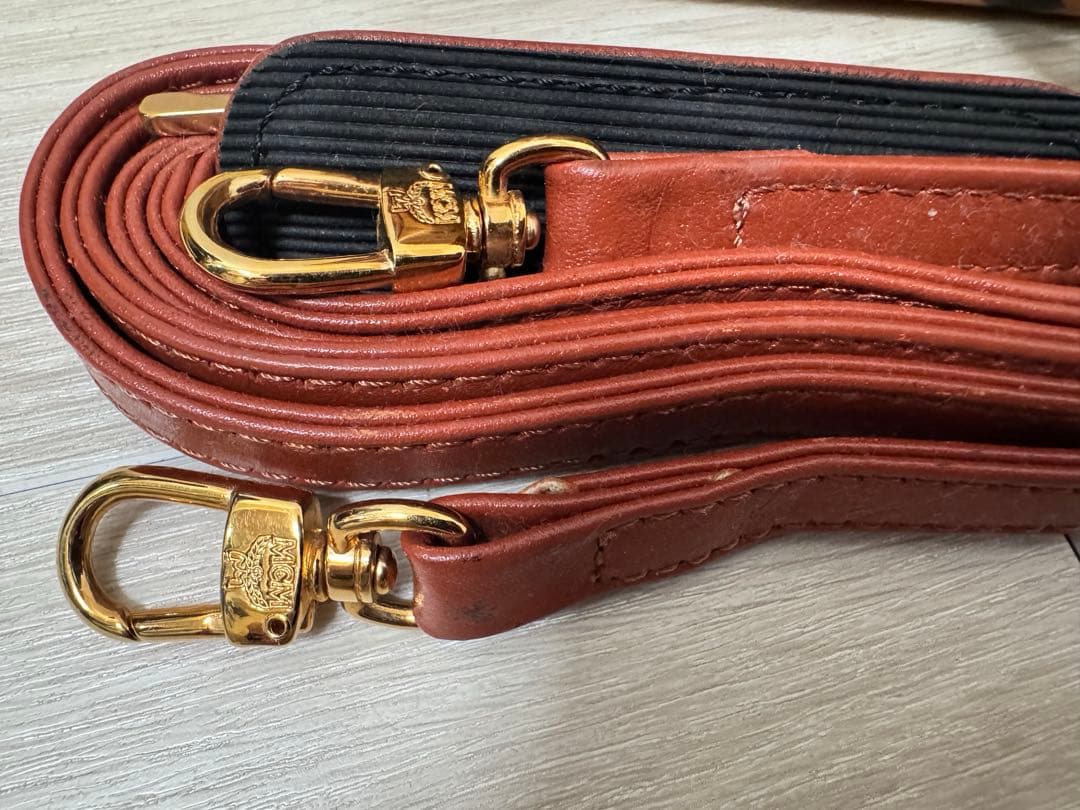 MCM ボストンバッグ ブラウンレザー