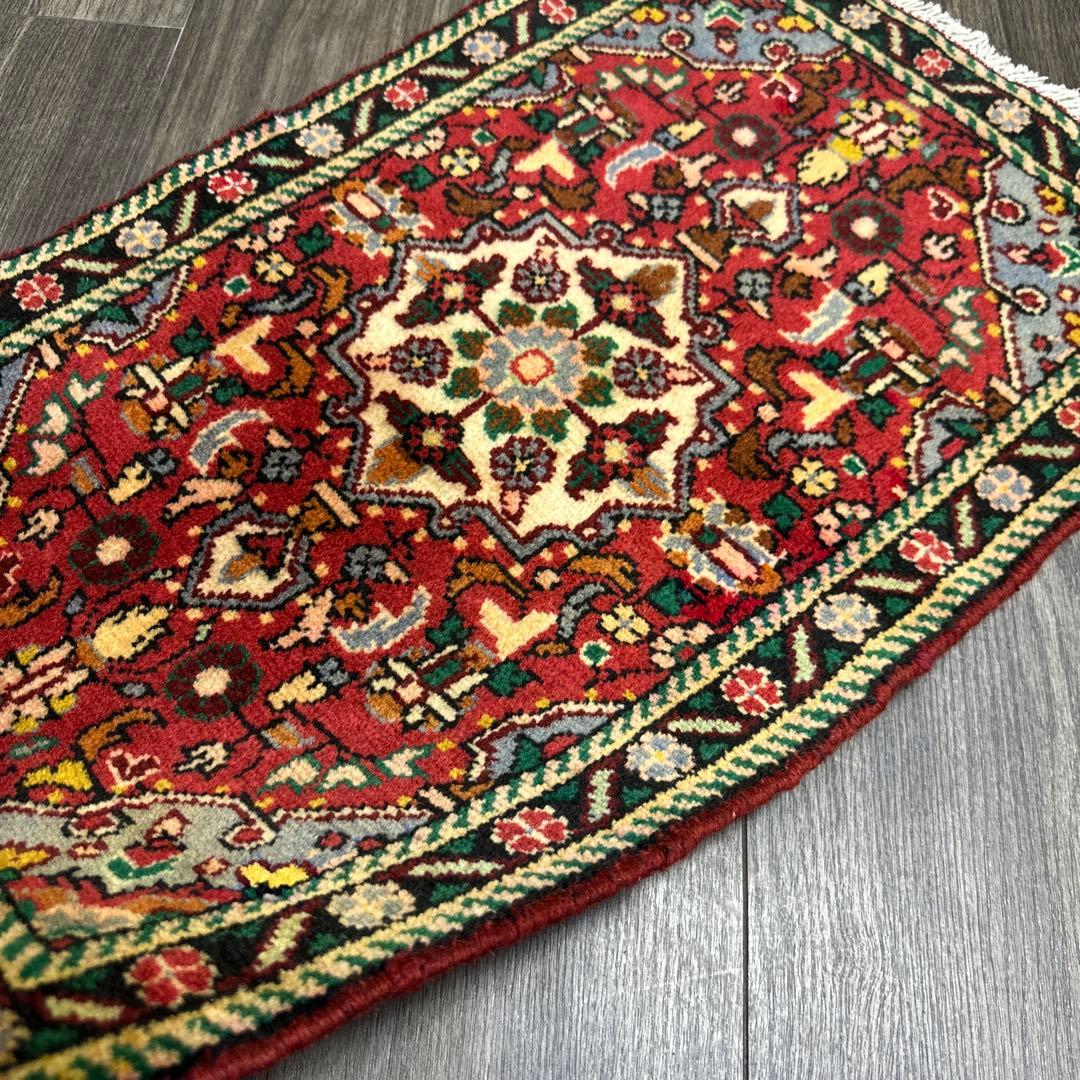 78x49ペルシャ絨毯年代織りハマダン絨毯ヴィンテージ絨毯