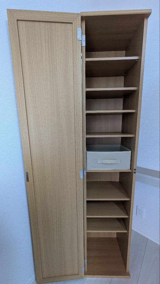 全身鏡付き木製収納ラック