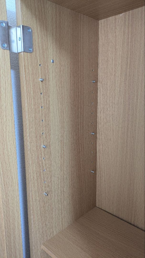 全身鏡付き木製収納ラック