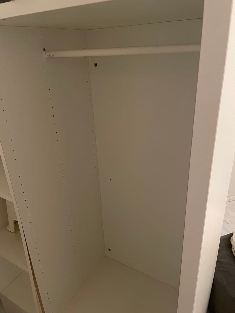 引き取り限定　IKEA ロフトベッド　stuva 机　引き出し付き　白黒