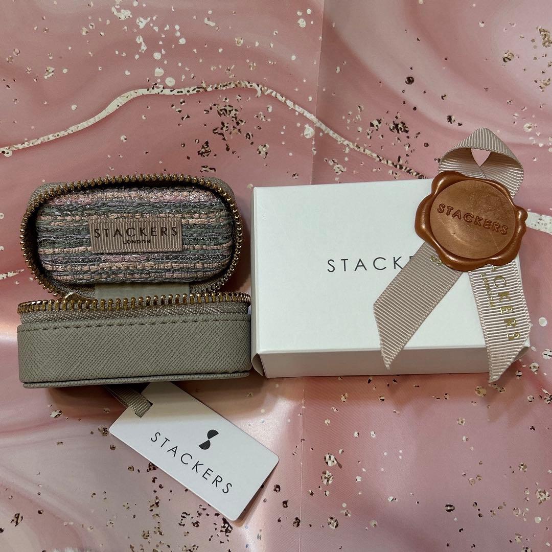 STACKERS LONDON ツイードTravel ジュエリーボックス S＋