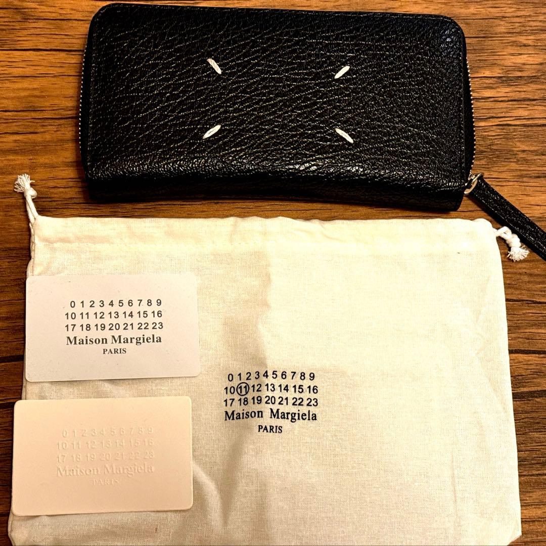 長財布　ブラック　レザー　マルジェラ　MAISON MARGIELA