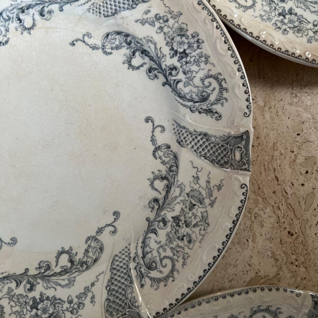 Longwy ロンウィ窯 23cm プレート　6枚セット