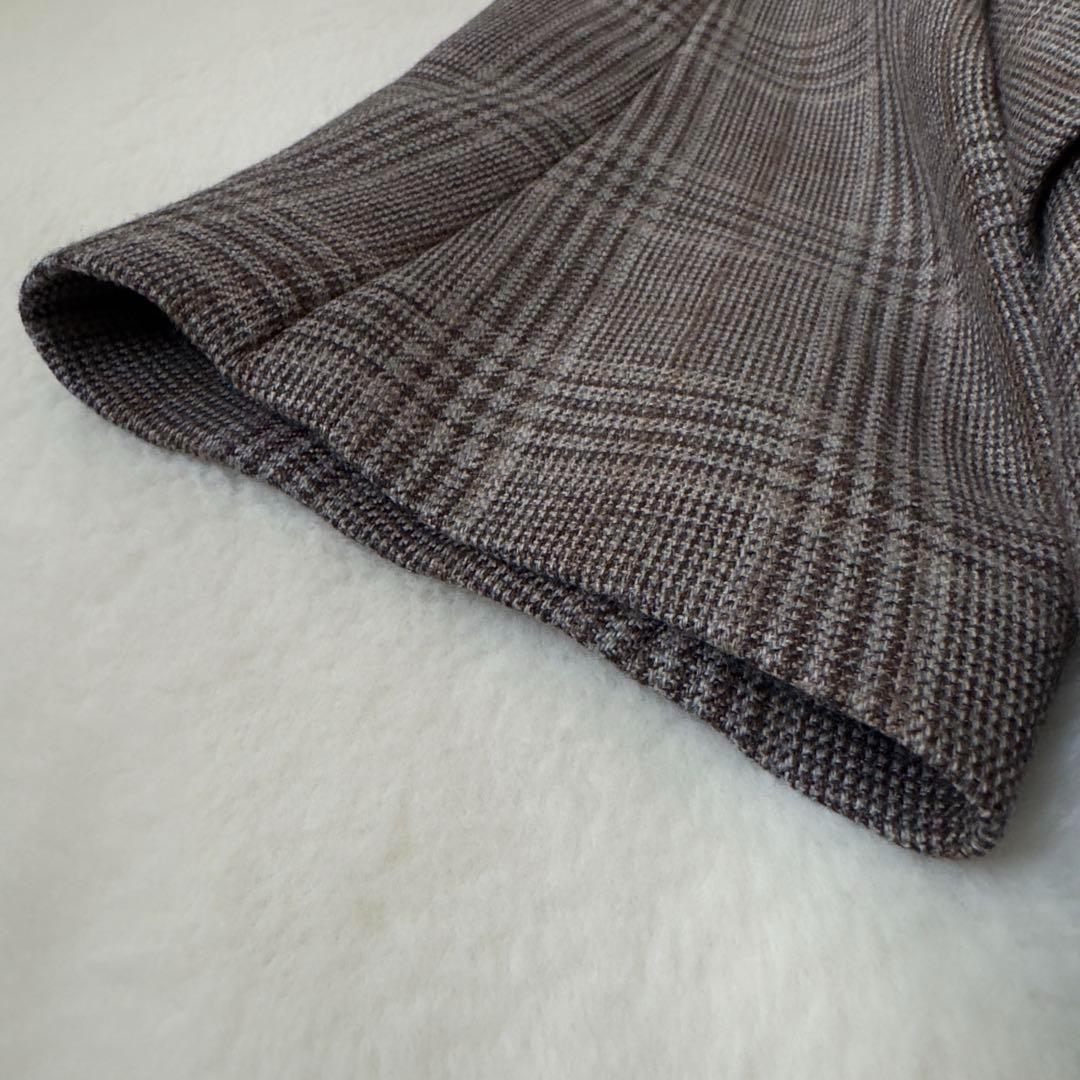 美品　AURALEE ダブルフェイス　チェック　ロングコート