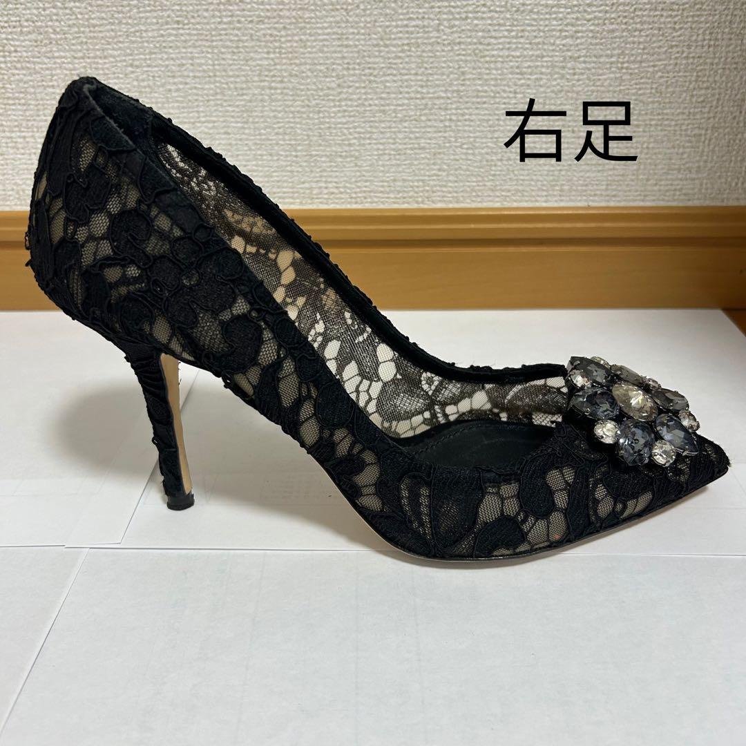 ドルチェアンドガッバーナ　レースパンプス　38cm