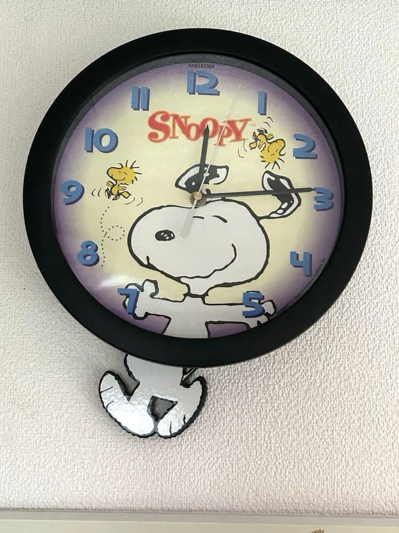 【海外ヴィンテージ】海外購入　スヌーピー スウィング掛時計