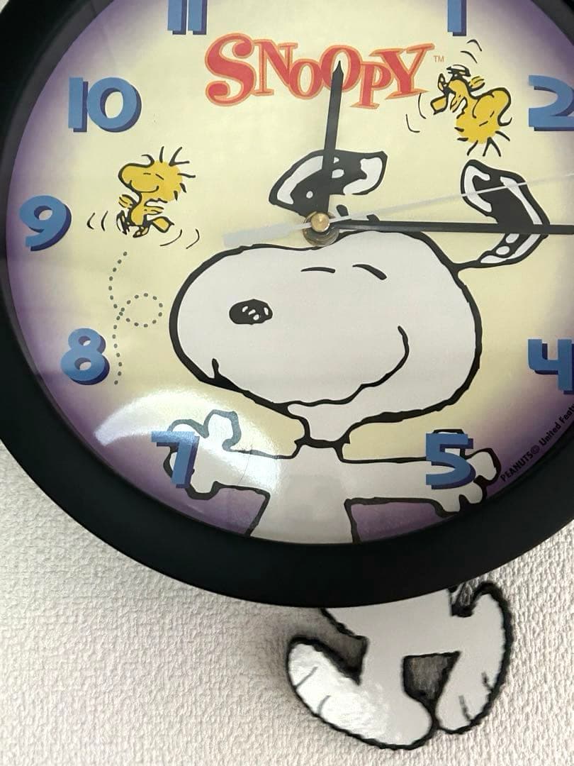 【海外ヴィンテージ】海外購入　スヌーピー スウィング掛時計