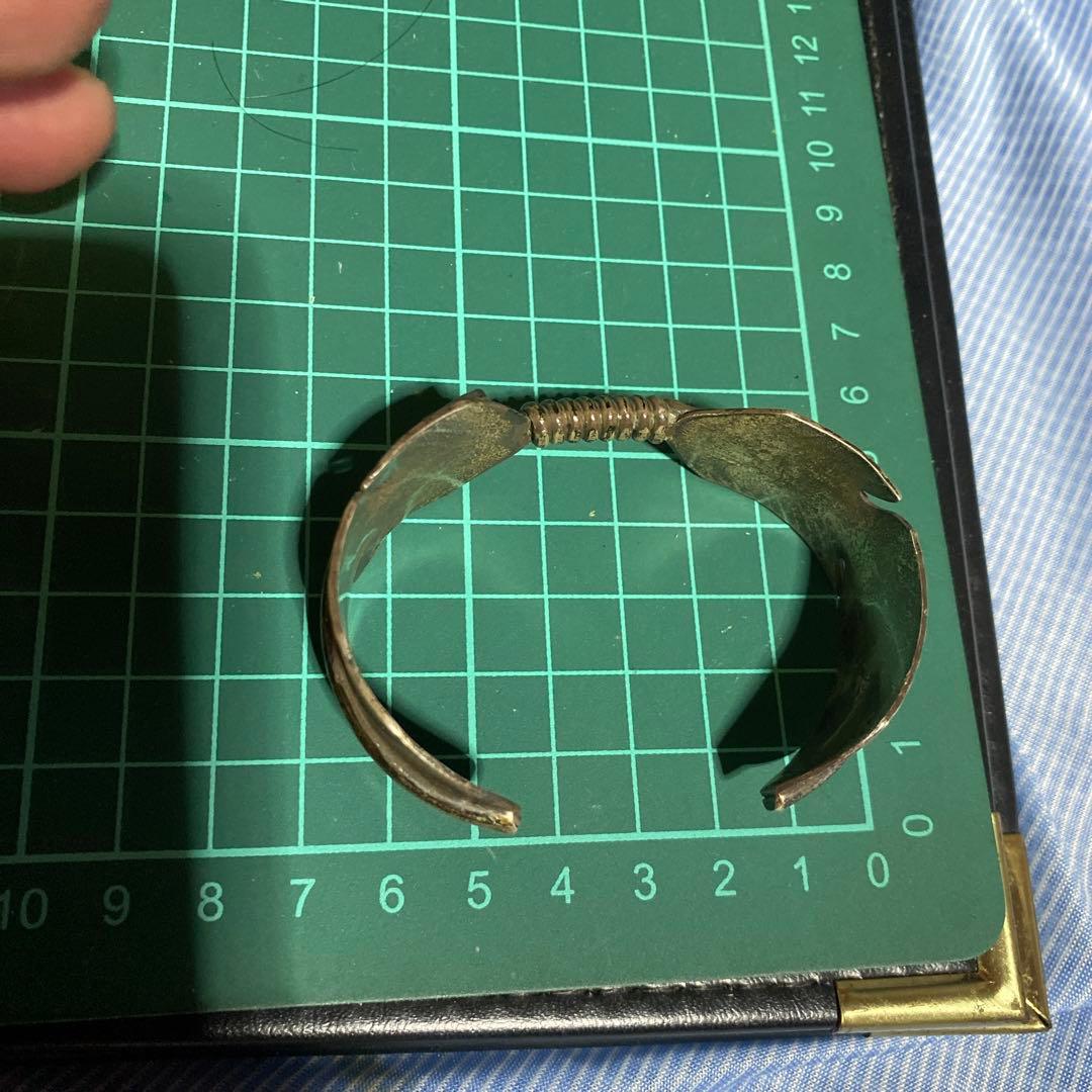インディアンジュエリー　羽　ターコイズ　925 バングル　ブレスレット