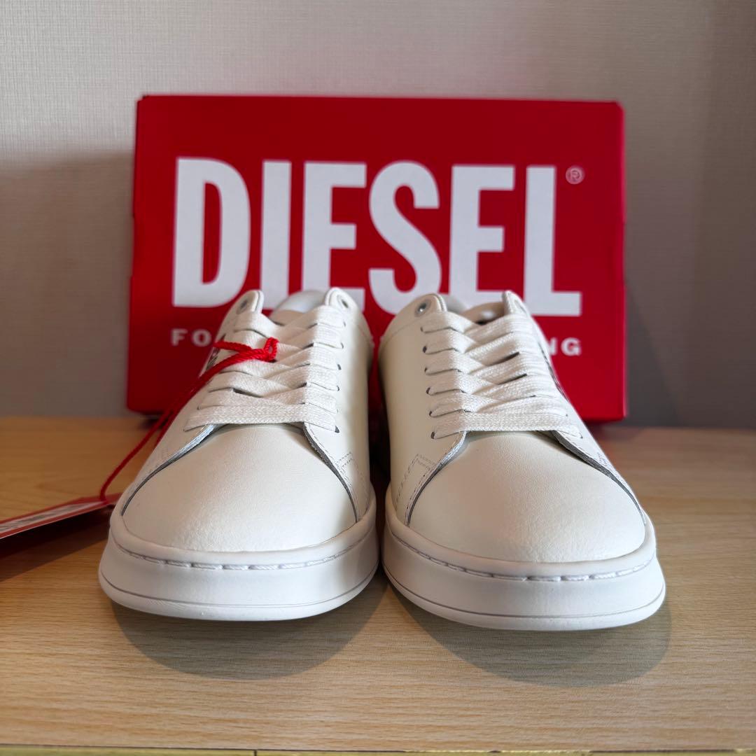 【新品未使用】DIESEL S-ATHENE LOW W 本革 ホワイト