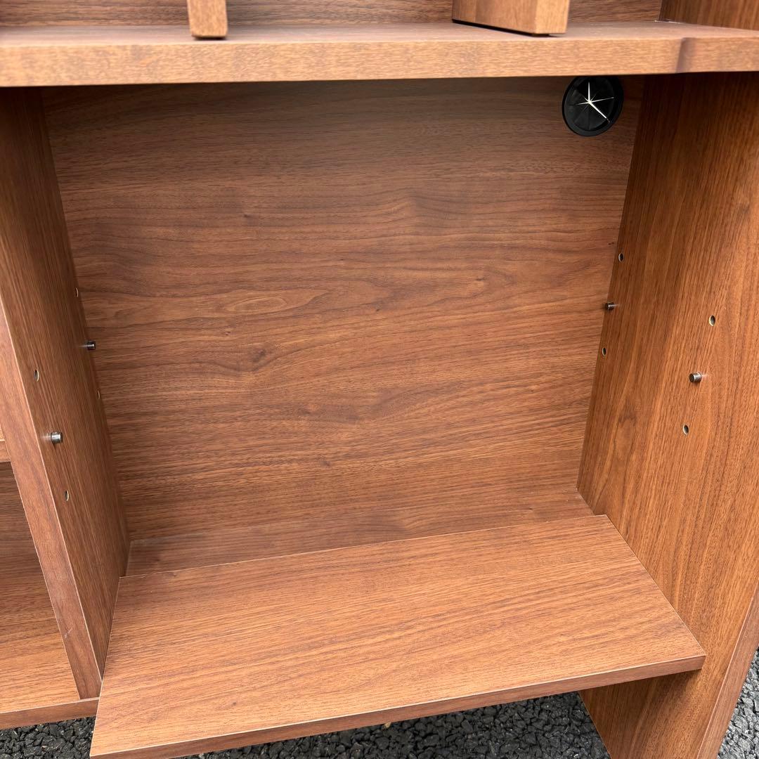 堀田木工所　無垢　アルダー材　デスク棚　ラック　本棚　ウォールナット