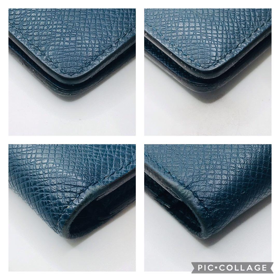 ルイヴィトン✨タイガ ポルトフォイユ ロン 長財布 お札入れ 紺 ブルーマリーヌ