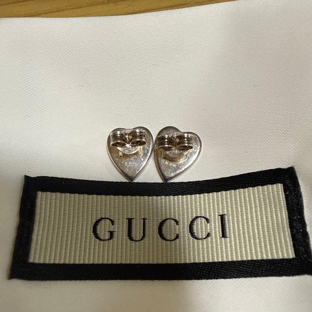 【正規品】GUCCI グッチ ハート ピアス 箱・保存袋付き あんしん鑑定