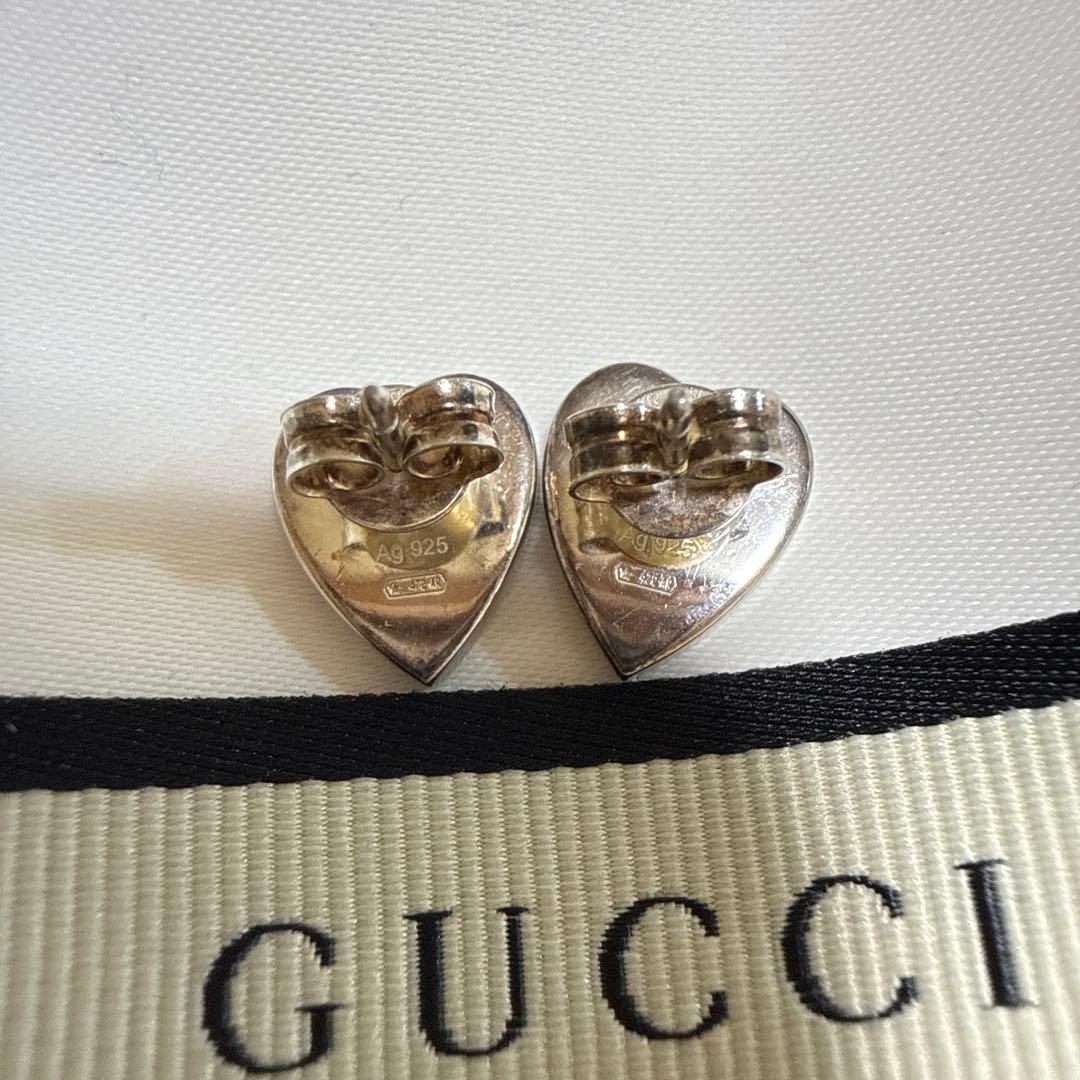 【正規品】GUCCI グッチ ハート ピアス 箱・保存袋付き あんしん鑑定