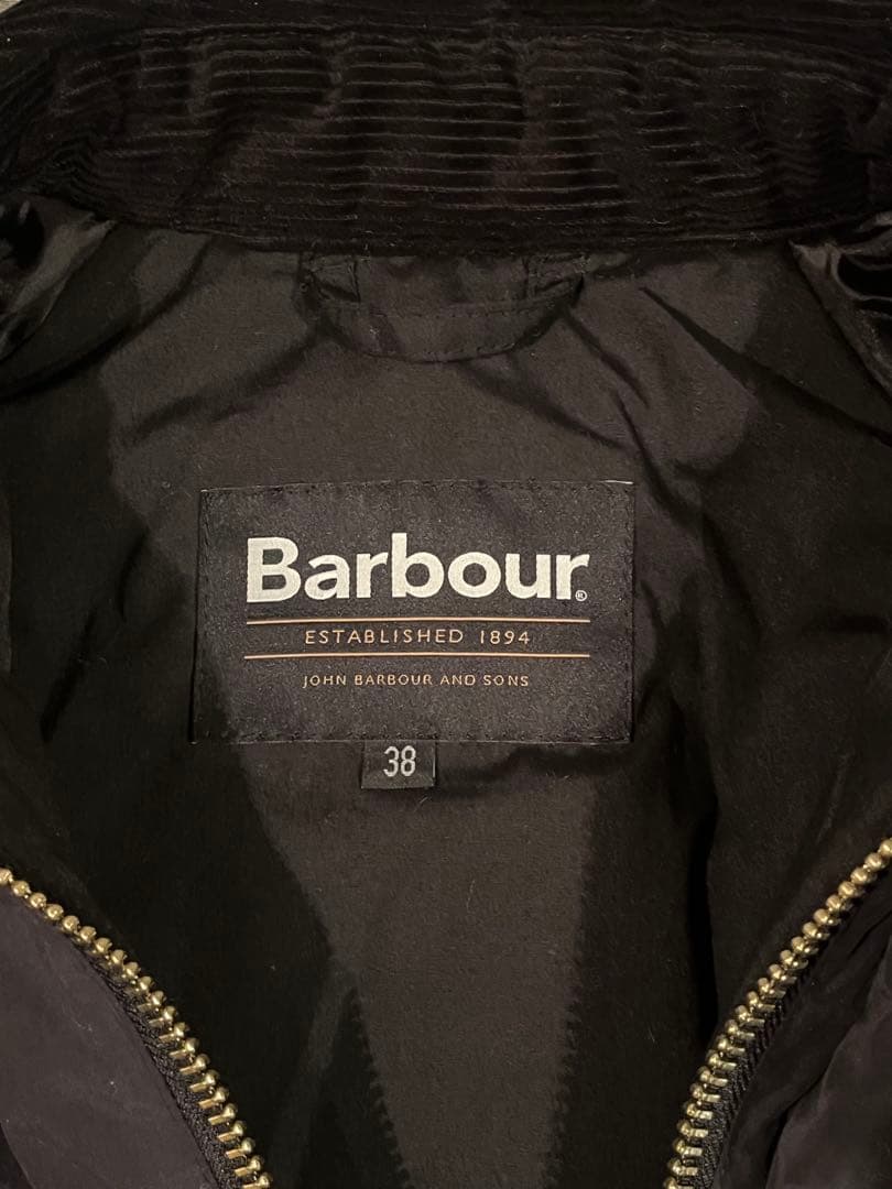 り美品Barbour padded transport jacket 38