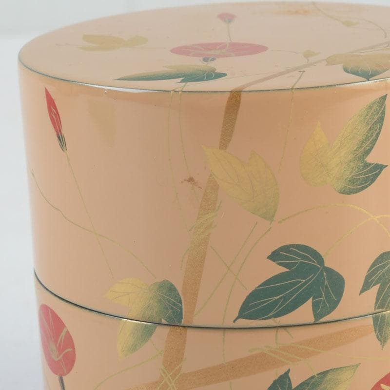 茶道具　塗師　翠甫作　朝顔蒔絵　茶器　共箱　V　9901