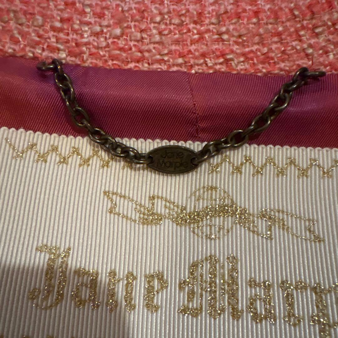 Jane Marple ジェーンマープル ツイードコート ベロアリボン ピンク
