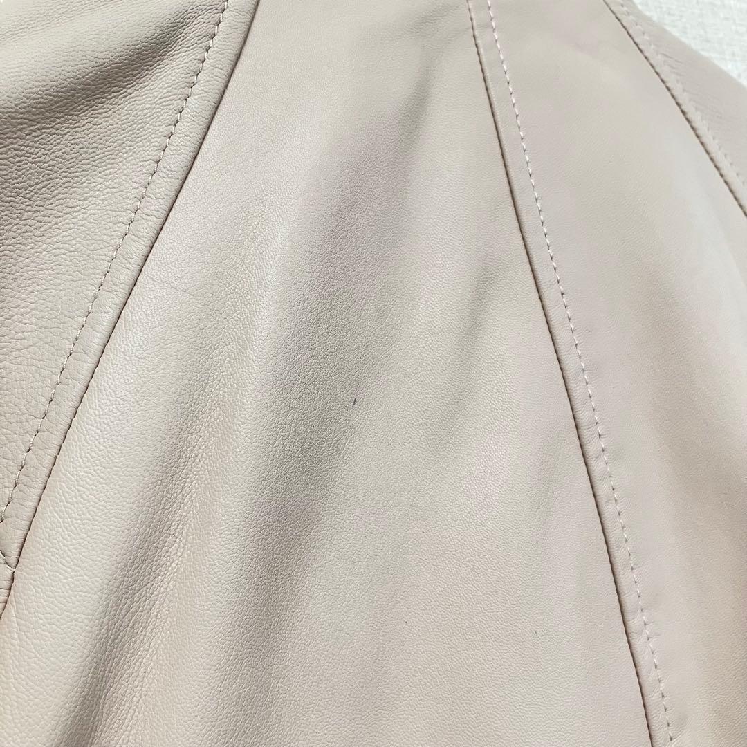美品 COACH コーチ 本革 羊革 ラムレザージャケット スタンドカラー XS