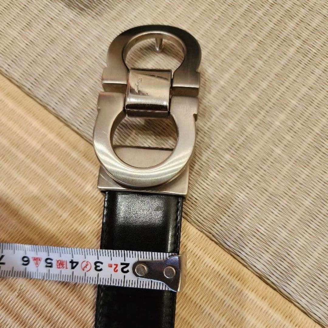 Ferragamo（フェラガモ）メンズベルト　黒レザー　US UK drip