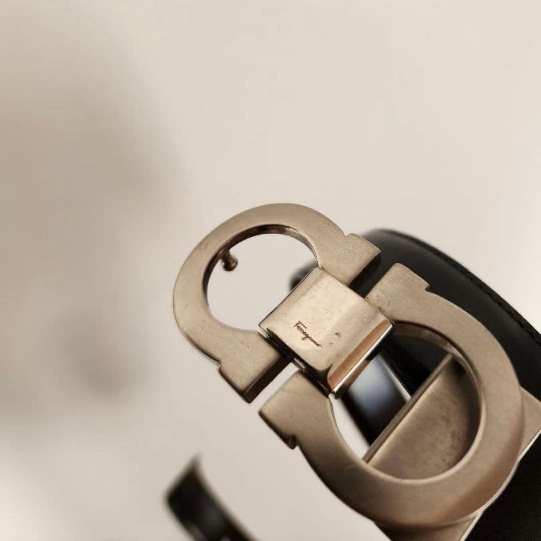 Ferragamo（フェラガモ）メンズベルト　黒レザー　US UK drip
