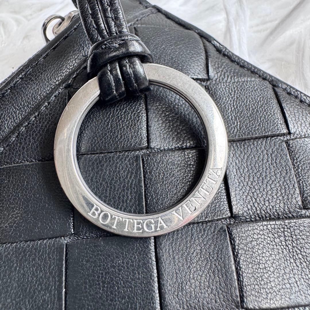 【美品】BOTTEGA VENETA ケース イントレチャート ブラック