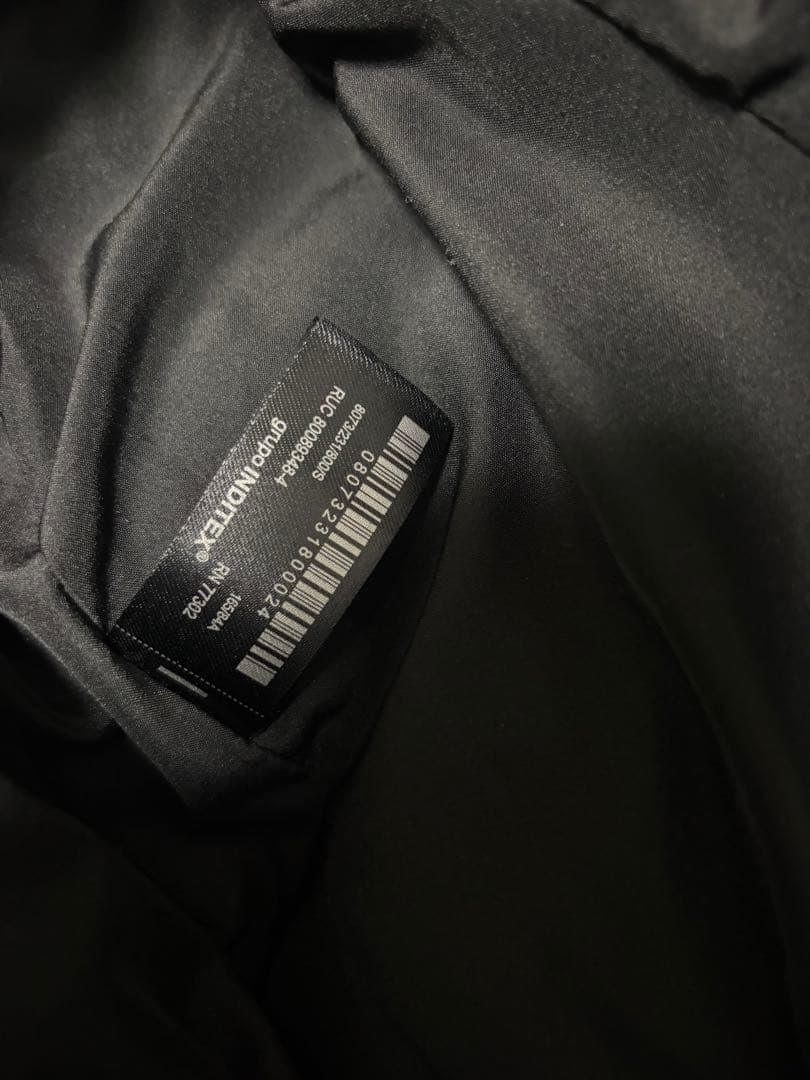 【ZARA】ブラックダウンジャケット セミロング丈 Sサイズ ベルト取り外し可