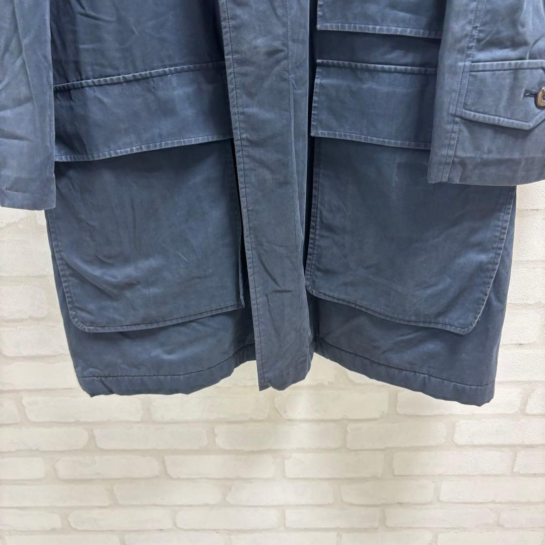 90s Burberry バブアー　コート ネイビー　ロゴ刺繍　激レア