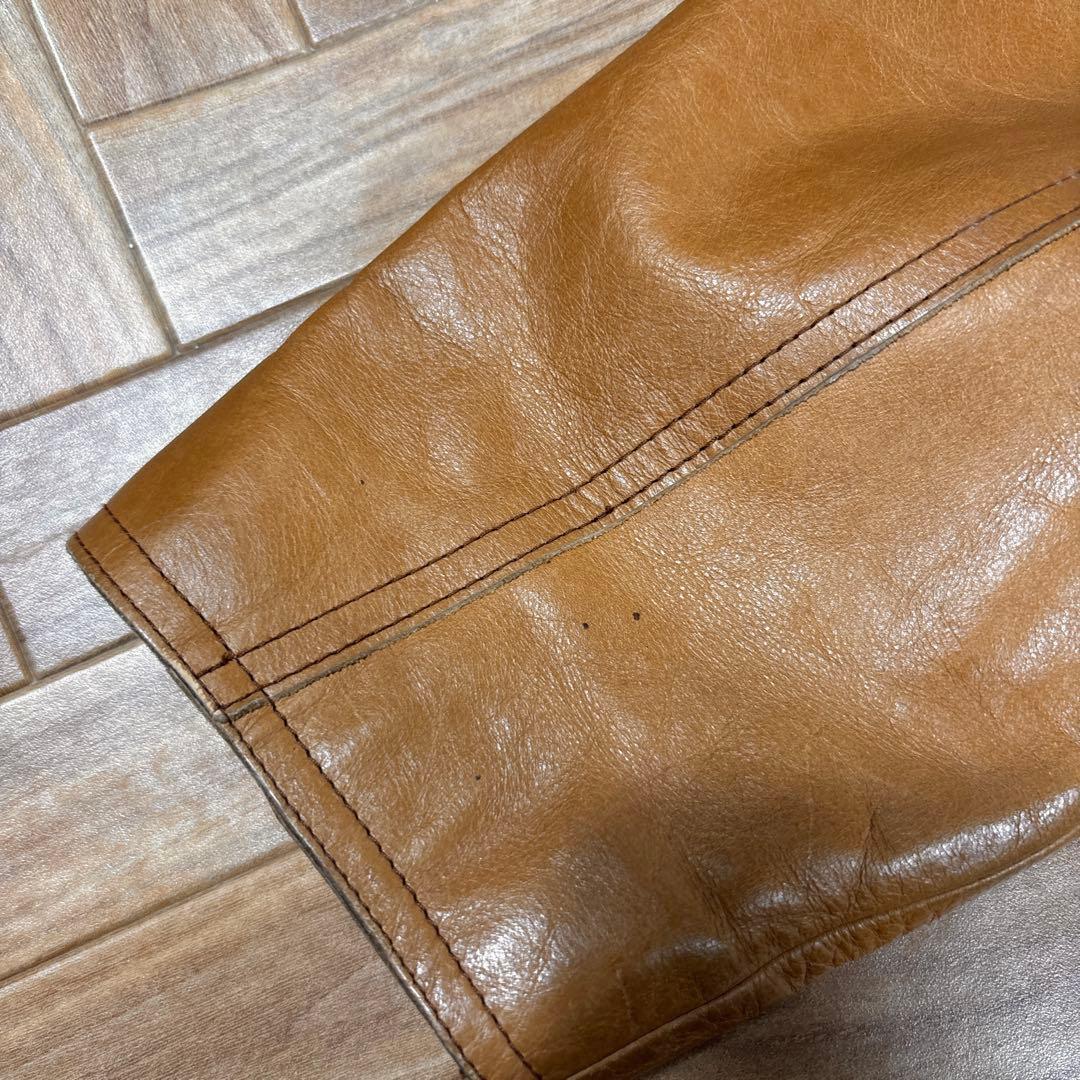 00s OLD GAP レザージャケット 牛革 本革 キャメルブラウン M