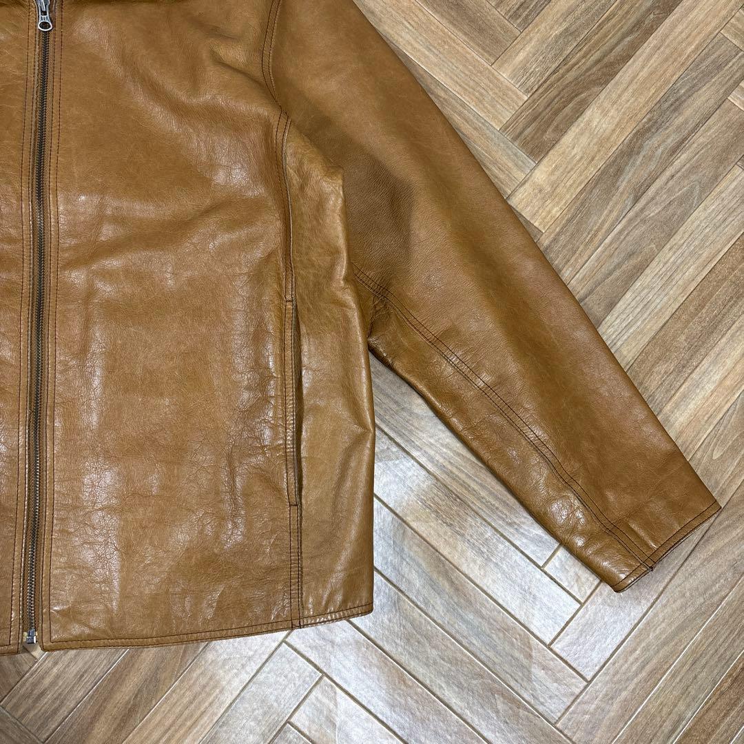 00s OLD GAP レザージャケット 牛革 本革 キャメルブラウン M
