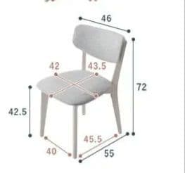 天然木製 グレー ダイニングチェア 1脚