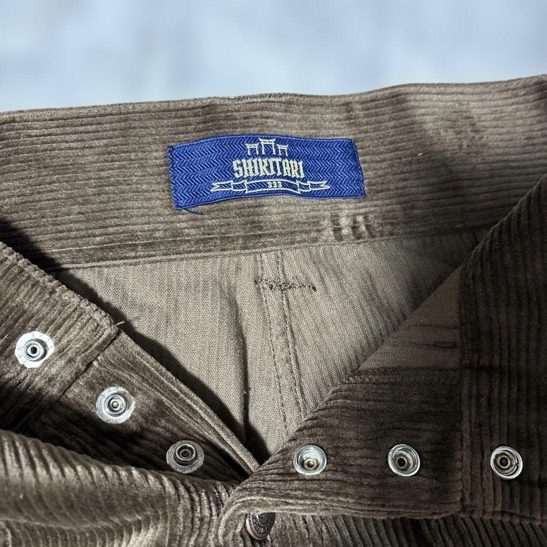 SHIKITARI WIDE FLARE CORDUROY PANTS ブラウン