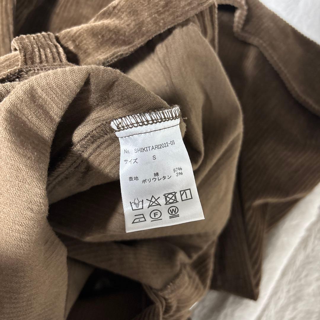 SHIKITARI WIDE FLARE CORDUROY PANTS ブラウン