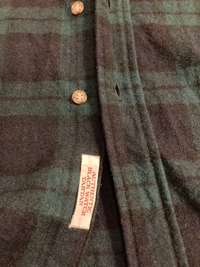 PENDLETON ウールシャツ 70s USA製 古着 緑黒