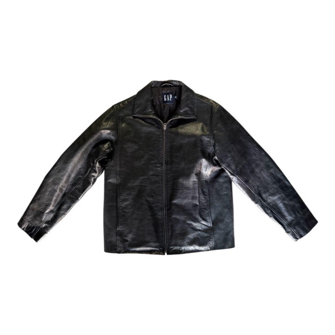 00s old GAP Sサイズ　牛革　フルジップ　レザージャケット