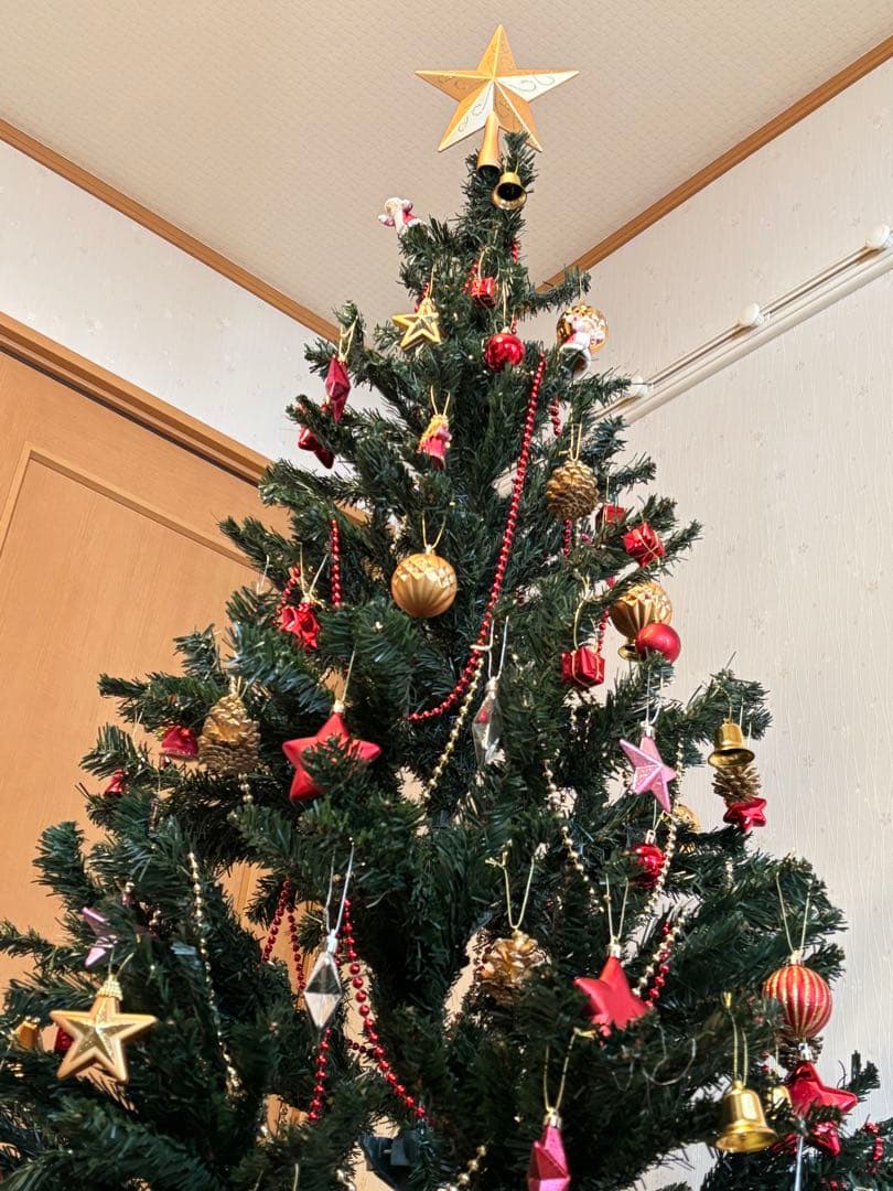 180cmクリスマスツリー +赤金オーナメントまとめ売り