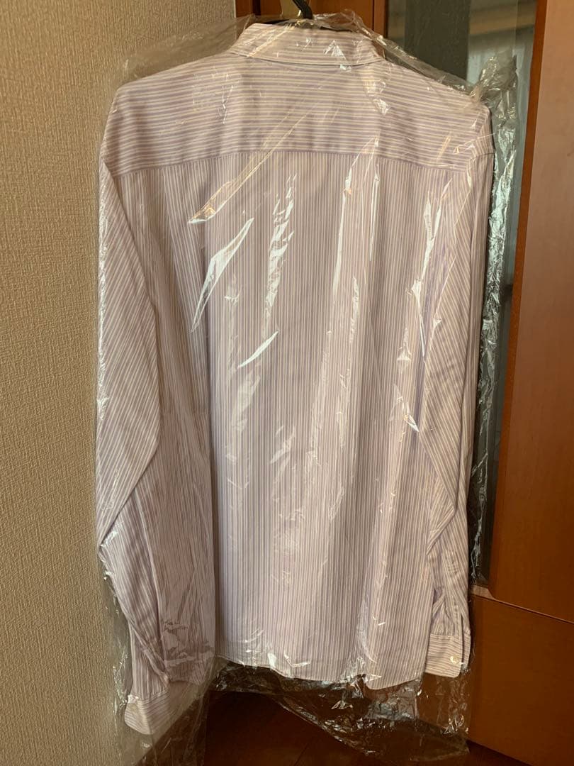 COMME des GARCONS 長袖シャツ M 薄紫ストライプ