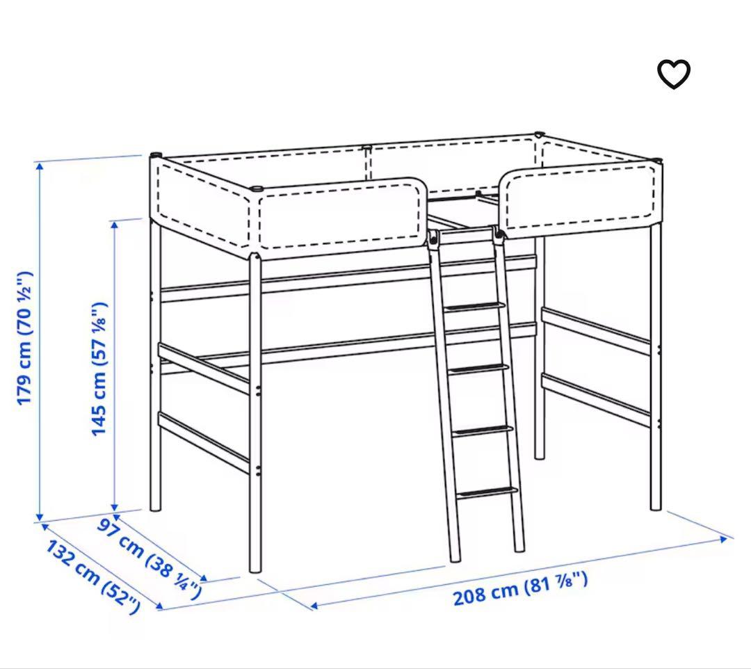 DK　引き取り限定　 IKEA トゥッフィング　ロフトベッド