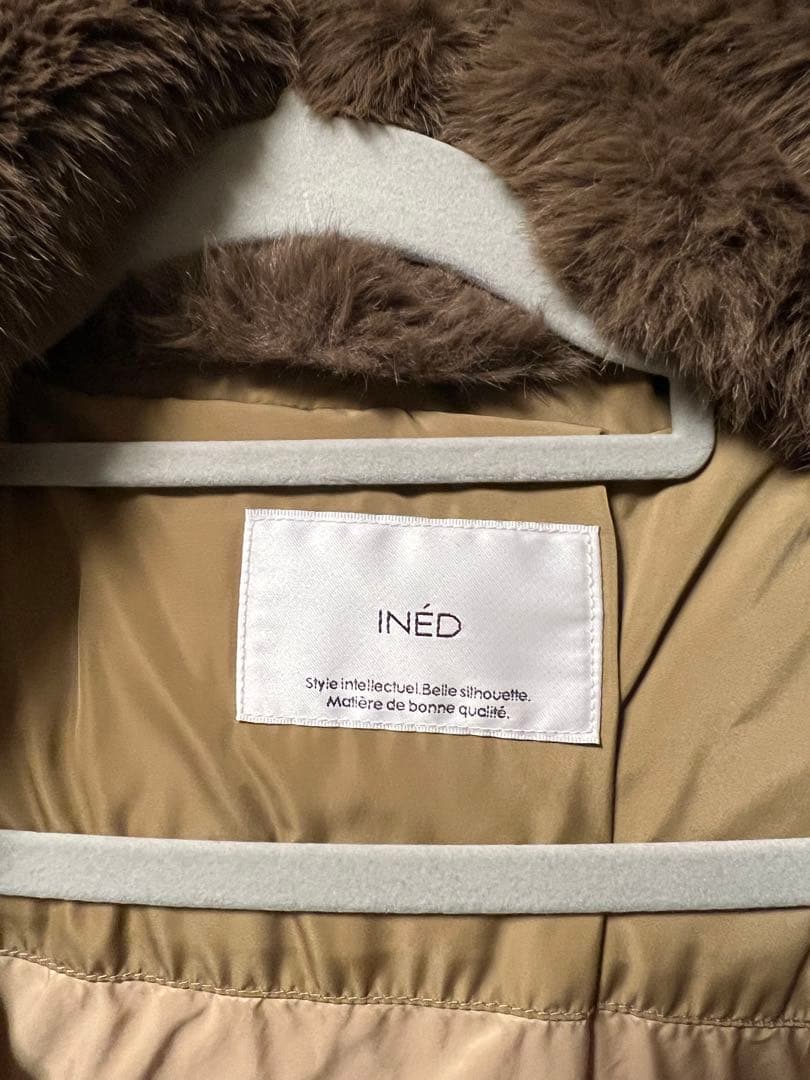 INÉD フェイクファーロングダウンコート