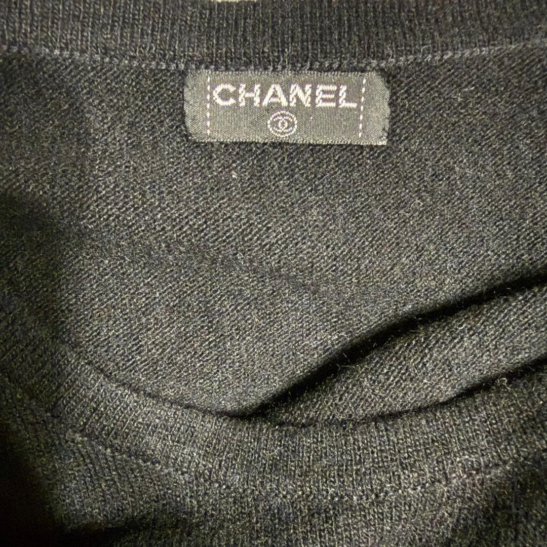 CHANEL ヴィンテージ リボン付き カシミヤニット 長袖 カットソー
